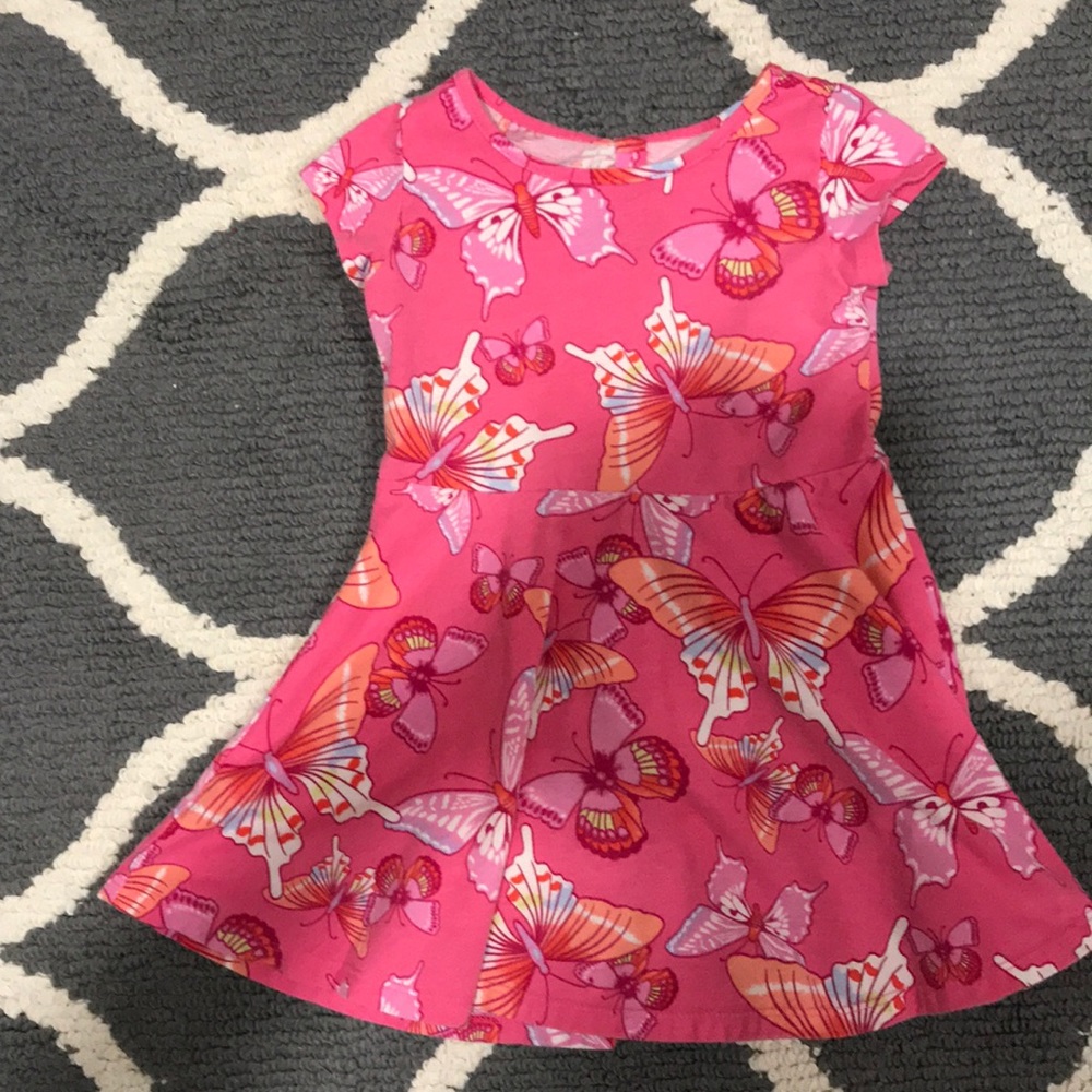 2T The Childrens Place pink orange butterfly dress